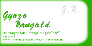 gyozo mangold business card